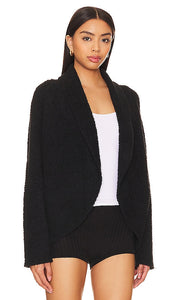 Barefoot Dreams Cozytwist Cocoon Cardigan in Black