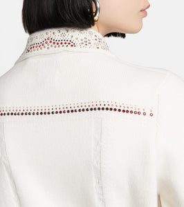 Barrie Embellished cashmere blend jacket