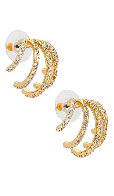BaubleBar Abby Earrings in Metallic Gold