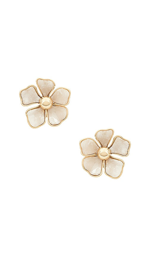 BaubleBar Baby Bloomer Earrings in White
