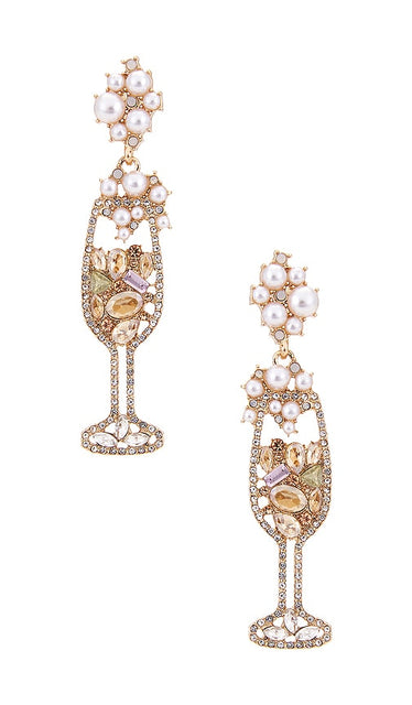 BaubleBar Champagne Earrings in Blush