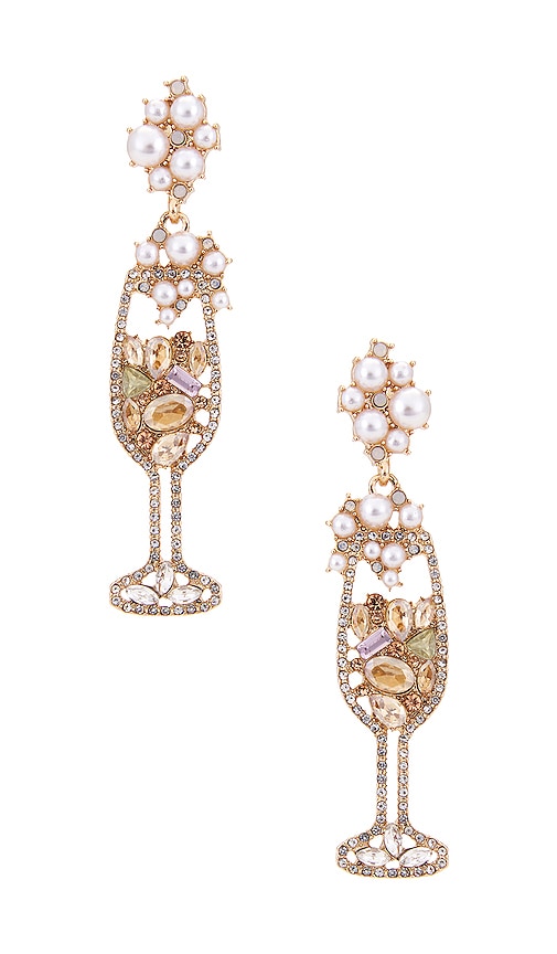 BaubleBar Champagne Earrings in Blush