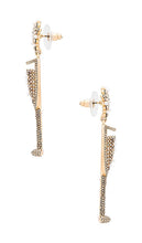 BaubleBar Champagne Glass Earring in Metallic Gold