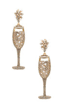 BaubleBar Champagne Glass Earring in Metallic Gold