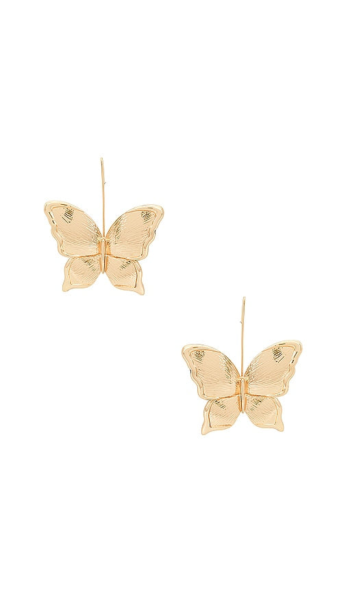 BaubleBar Flutter Away Earrings in Metallic Gold
