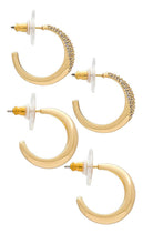 BaubleBar Gracie Earring Set in Metallic Gold