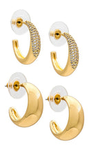 BaubleBar Gracie Earring Set in Metallic Gold