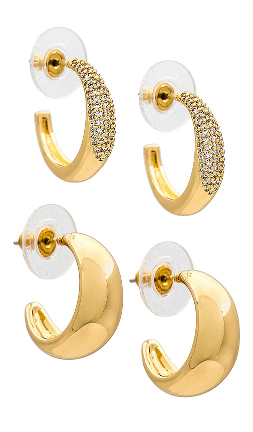 BaubleBar Gracie Earring Set in Metallic Gold
