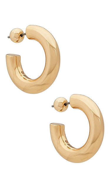 BaubleBar Small Delia Earrings in Metallic Gold