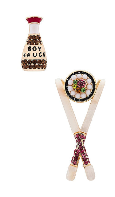 BaubleBar Soy Cute Earring Set in Cream