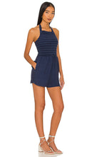 Bella Dahl Smocked Halter Romper in Blue