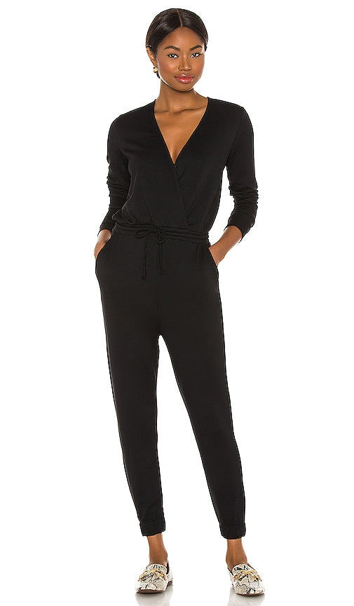 Beyond Yoga Overlapping Jumpsuit in Black - Beyond Yoga - Combinaison superposée noire - Beyond Yoga 黑色重叠连身裤 - Beyond Yoga – Überlappender Overall in Schwarz - Beyond Yoga 오버래핑 점프수트블랙 색상 - Tuta sovrapposta Beyond Yoga in nero