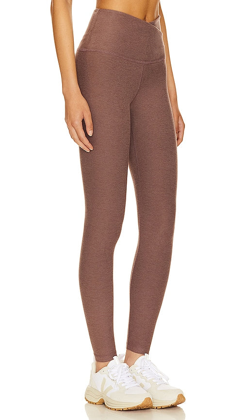 Beyond Yoga Spacedye At Your Leisure High Waisted Midi Legging in Brown