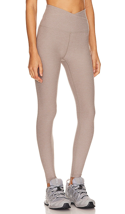 Beyond Yoga Spacedye At Your Leisure Midi Legging in Taupe
