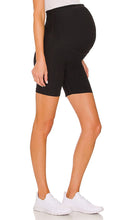 Beyond Yoga Spacedye Cruiser Maternity Biker Short in Black