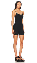 Beyond Yoga Spacedye Keep Pace Biker Romper in Black