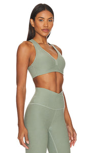 Beyond Yoga Spacedye Lift Your Spirits Bra in Sage