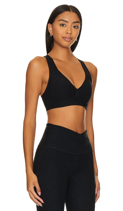 Beyond Yoga Spacedye Lift Your Spirits Sports Bra in Black