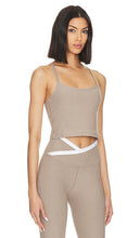 Beyond Yoga Spacedye Slim Racerback Cropped Tank in Tan