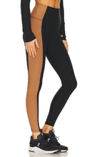 Beyond Yoga Spacedye Vitality Colorblock High Waisted Midi Legging in Black