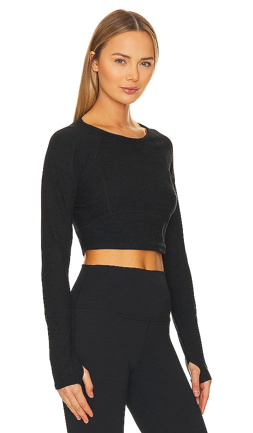 Beyond Yoga Spacedye Vitality Pullover Top in Black
