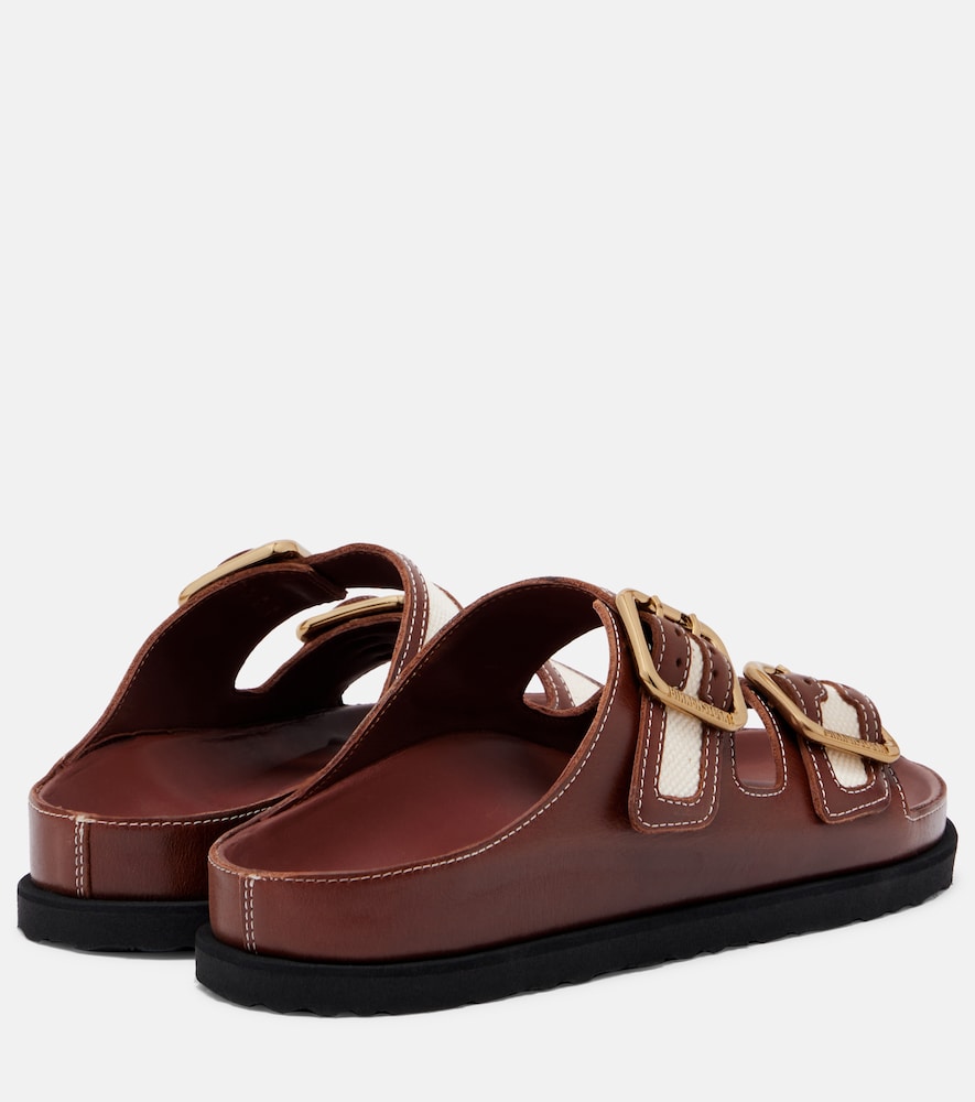 Birkenstock 1774 Arizona leather and canvas sandals