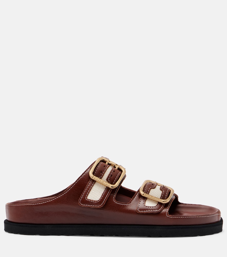 Birkenstock 1774 Arizona leather and canvas sandals