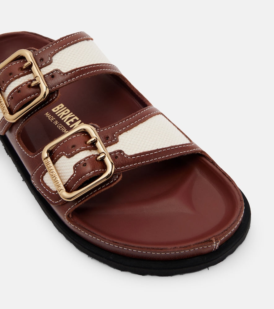 Birkenstock 1774 Arizona leather and canvas sandals