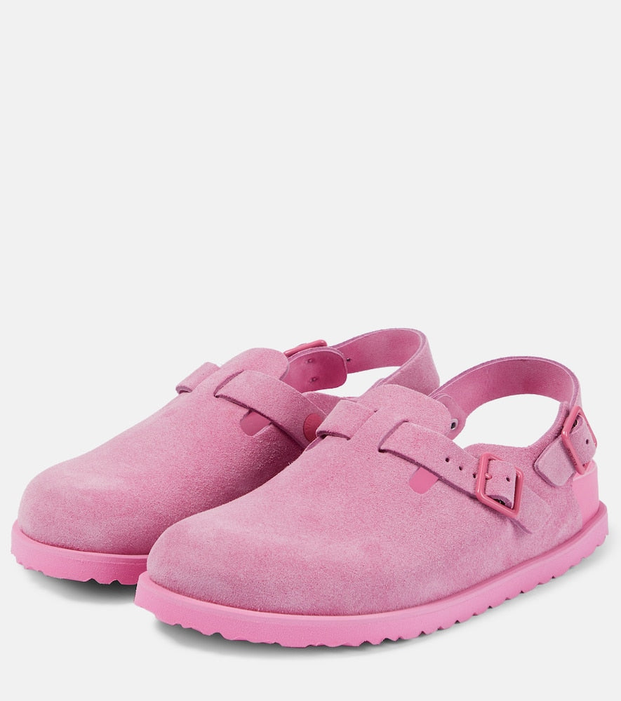 Birkenstock 1774 Tokio suede slingback clogs