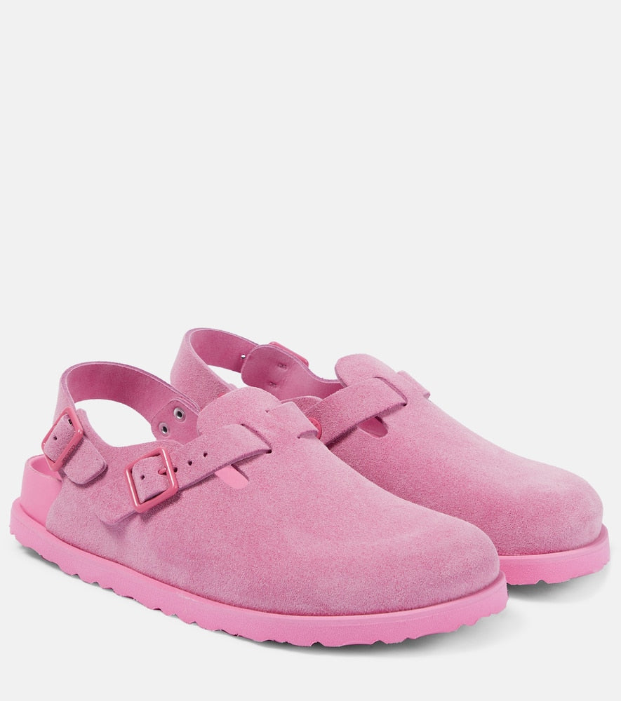 Birkenstock 1774 Tokio suede slingback clogs