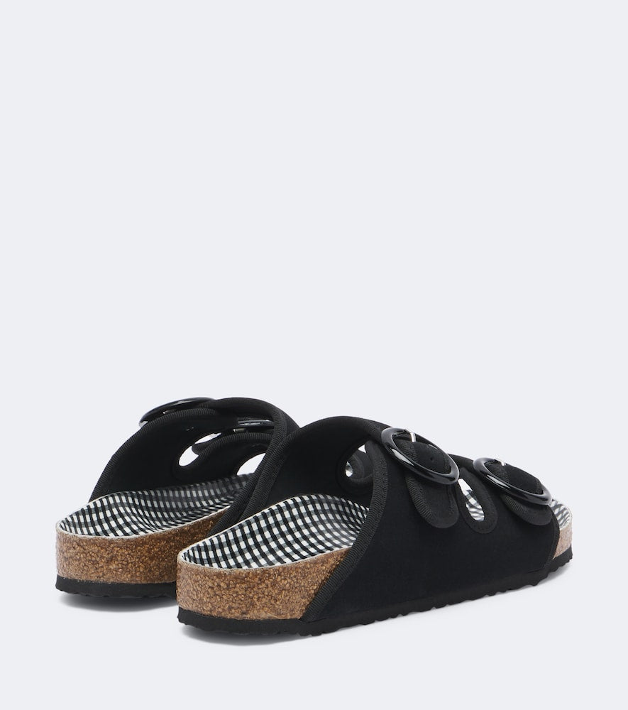 Birkenstock 1774 x Repetto Arizona suede sandals (Black) - Flat Sandals