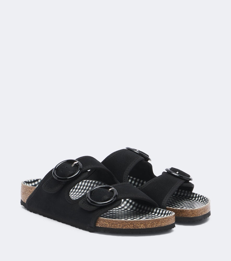 Birkenstock 1774 x Repetto Arizona suede sandals (Black) - Flat Sandals