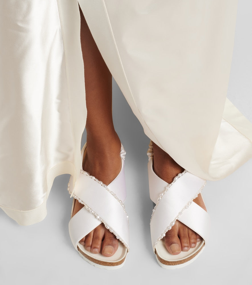 Birkenstock 1774 x Danielle Frankel Tulum embellished satin sandals