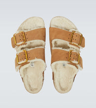 Birkenstock Arizona leather and shearling sandals