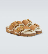 Birkenstock Arizona leather and shearling sandals
