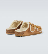 Birkenstock Arizona leather and shearling sandals