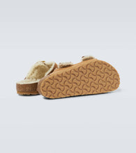 Birkenstock Arizona leather and shearling sandals