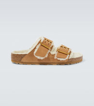 Birkenstock Arizona leather and shearling sandals