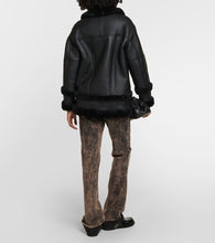 Blancha Leather and shearling jacket