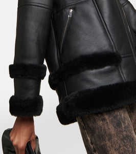 Blancha Leather and shearling jacket