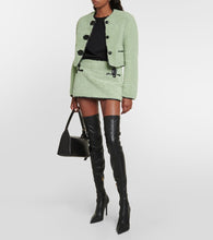 Blancha Leather-trimmed shearling jacket