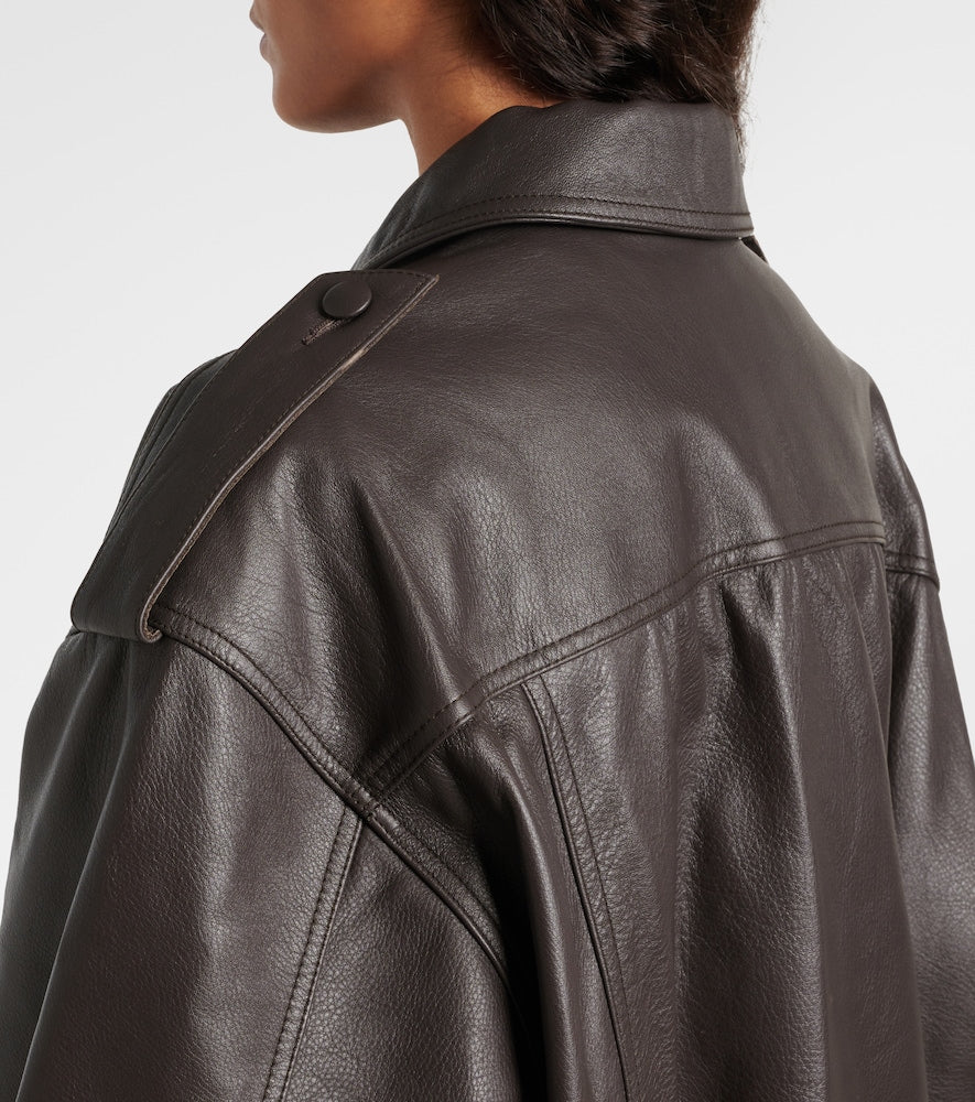 Blaze Milano Charlie leather bomber jacket