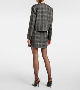 Blaze Milano Milano Lulua Shamo checked cropped wool-blend jacket