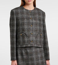 Blaze Milano Milano Lulua Shamo checked cropped wool-blend jacket