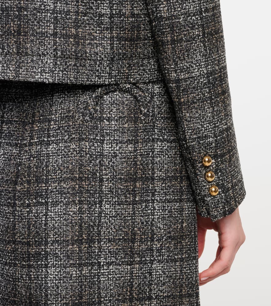 Blaze Milano Milano Lulua Shamo checked cropped wool-blend jacket