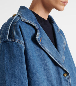 Blaze Milano Milano Nariida Sapphire denim bomber jacket