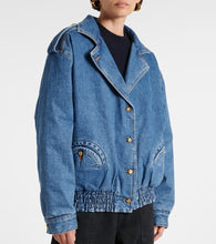 Blaze Milano Milano Nariida Sapphire denim bomber jacket