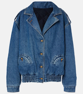 Blaze Milano Milano Nariida Sapphire denim bomber jacket