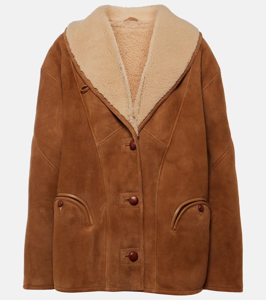 Blaze Milano Tatoosh shearling-lined suede jacket - Blaze Milano Tatoosh 羊毛衬里麂皮夹克