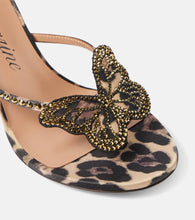 Blumarine Butterfly 75 leopard-print sandals